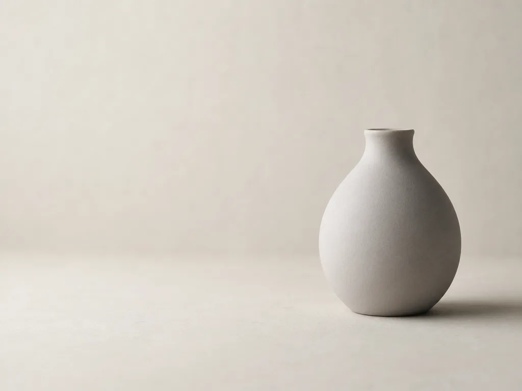 Sample input: a ceramic vessel on a pale surface.